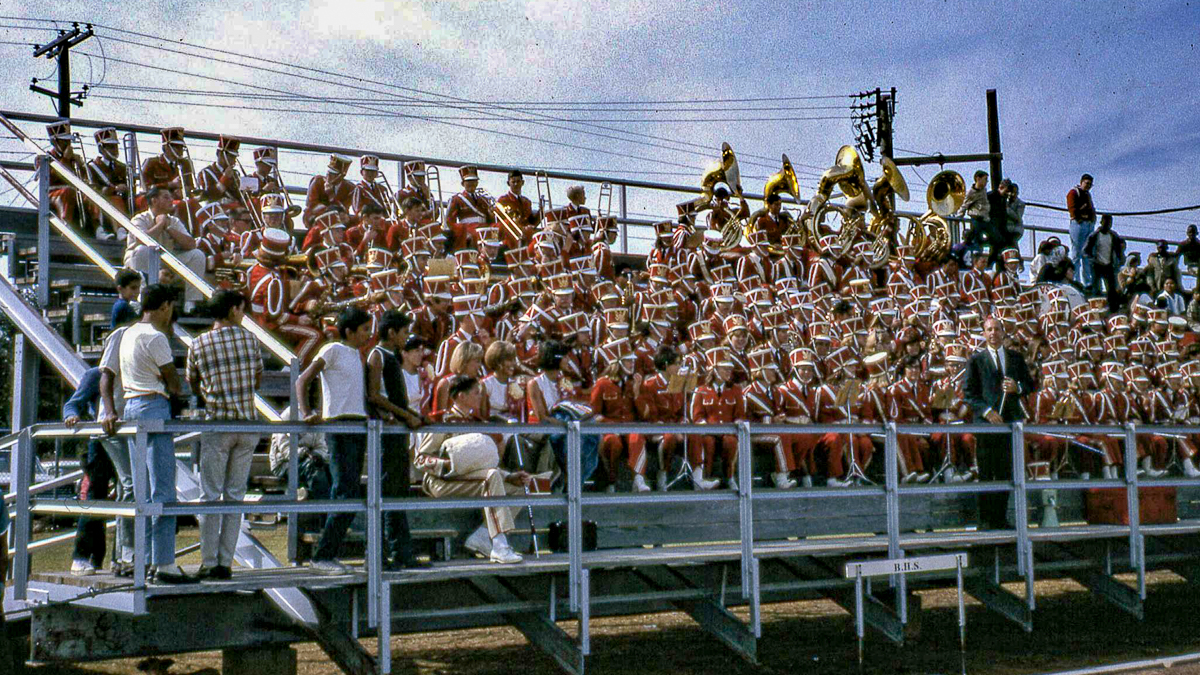 Crockett Junior High Band - Blackshear Stadium - Odessa, Texas - 1965